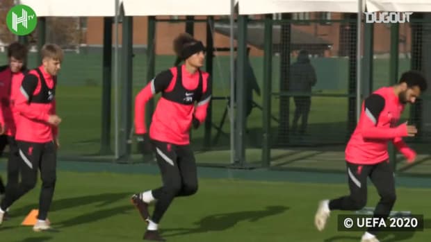 Liverpool train ahead of Atalanta Champions League clash